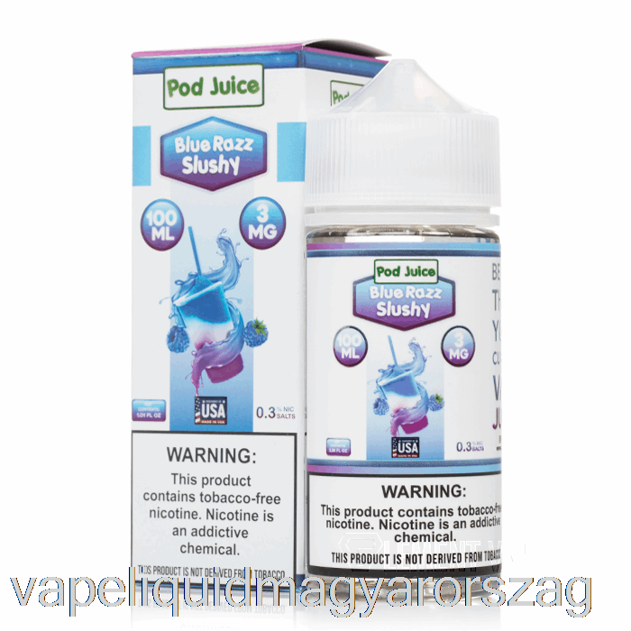 Blue Razz Slushy - Pod Juice - 100ml 12mg Vape Folyadék